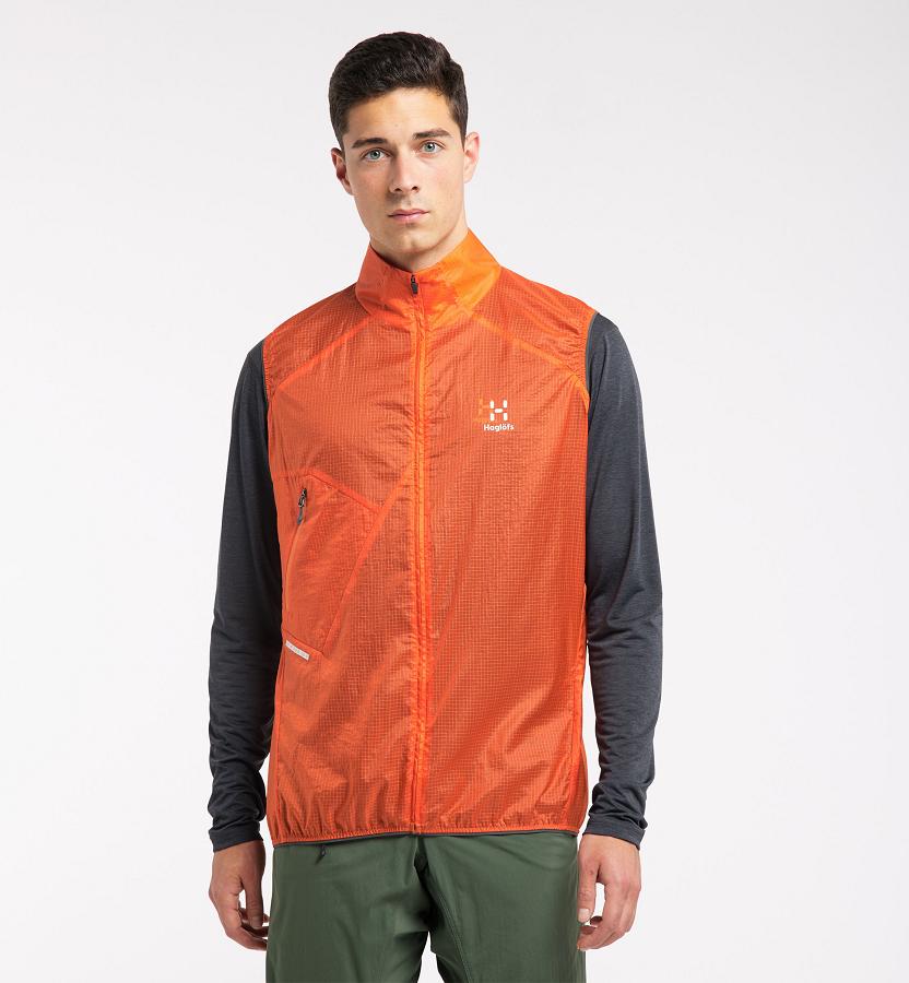 Haglöfs Mens L.I.M Shield Comp Vest Orange New Zealand 81756XFHM